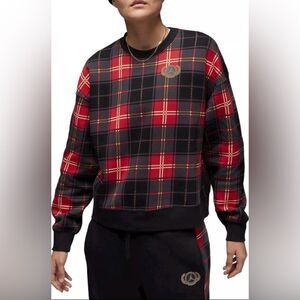 Nike Jordan Plaid Fleece Jumpman Sweatshirt